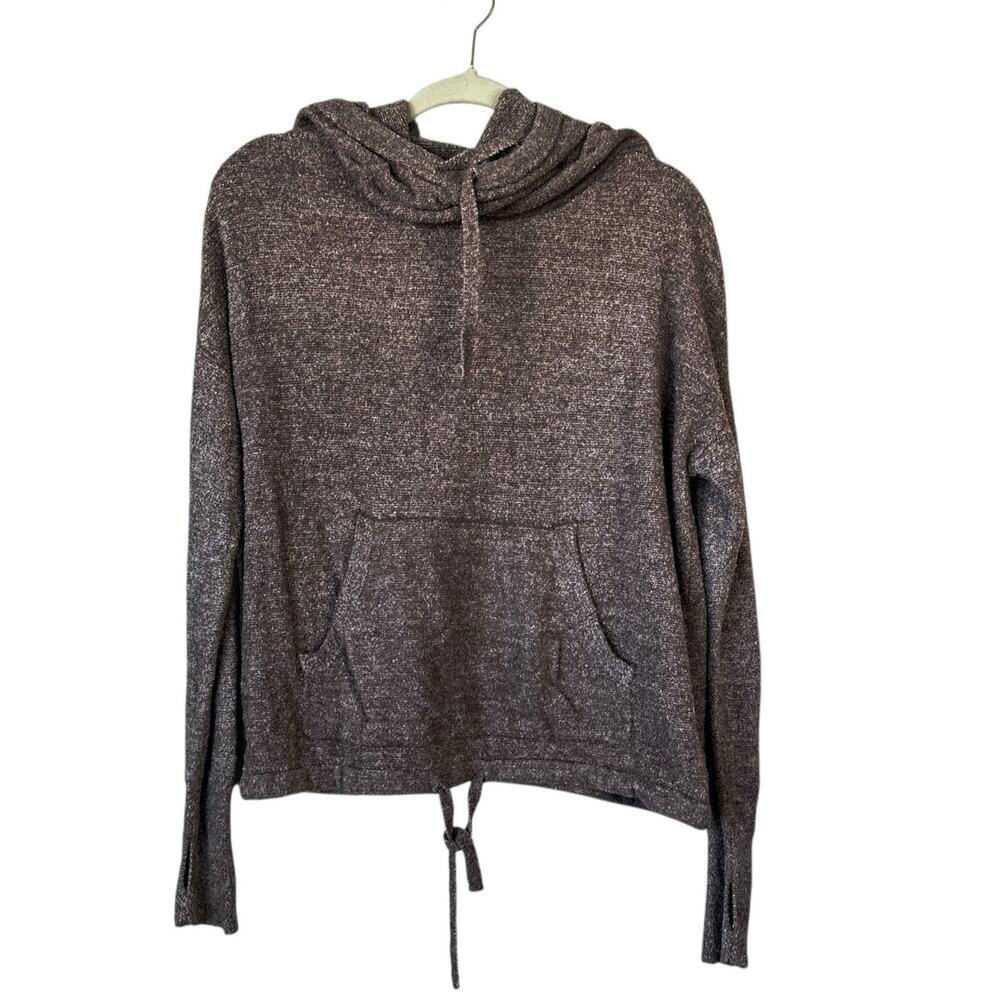BAREFOOT DREAMS CozyChic Lite Pebble Beach Hoodie Cowl Neck Size Medium 906